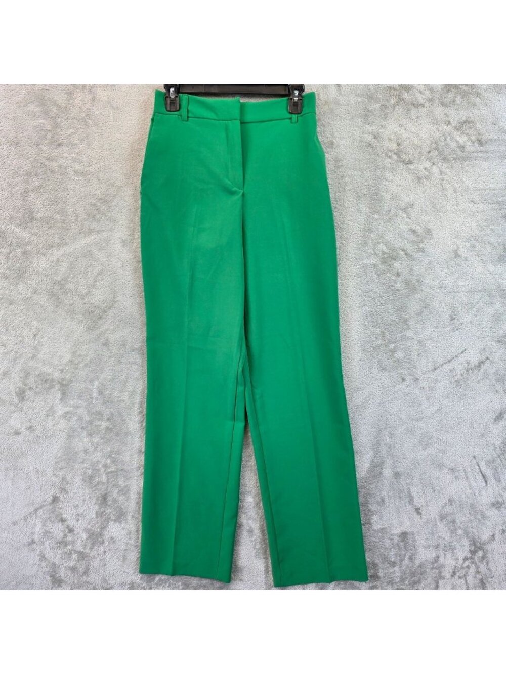 Rachel Zoe Dress Pants Womens S Green Crepe Straight Leg Elastic Waist Stretch